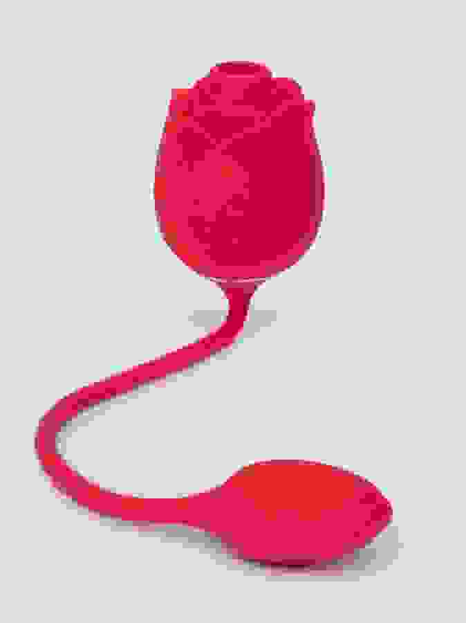 Lovehoney Rose Glow 2-in-1 Clitoral Suction Stimulator with Egg Vibrator, Red, hi-res